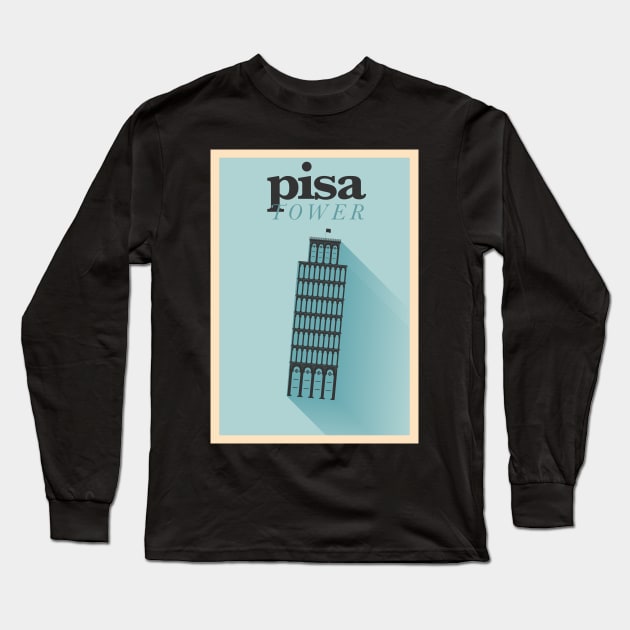 Pisa Poster Design Long Sleeve T-Shirt by kursatunsal